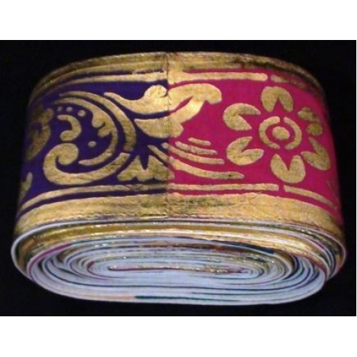 Sabuk Prada Warna-Warni (gold-painted wrap-around)